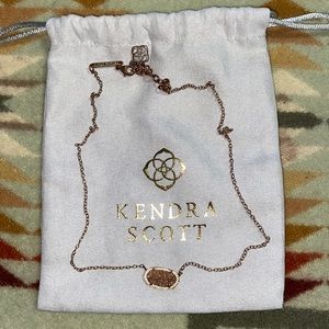 Kendra Scott rose gold druzy necklace